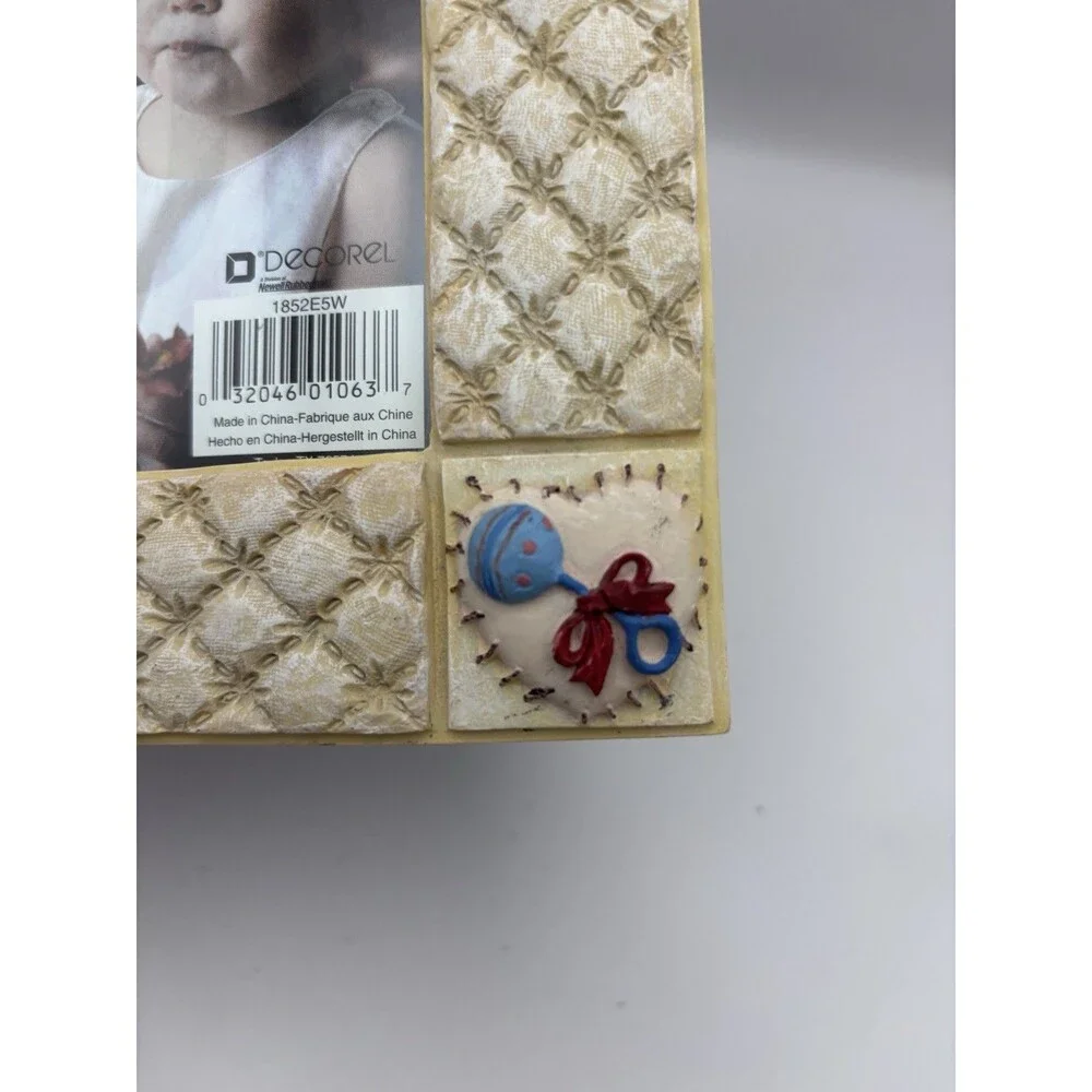 Baby Picture Frame Nursery Blocks Rattle